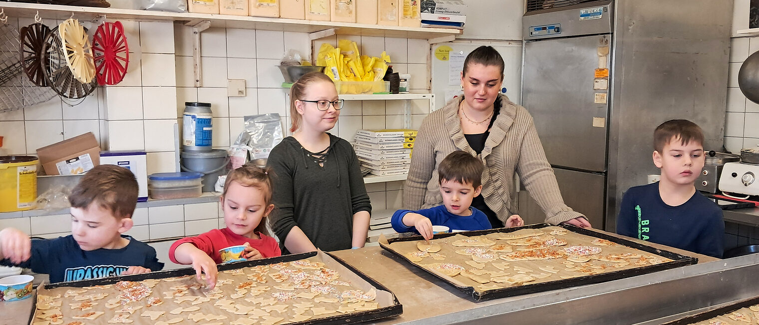 Kita-Kinder bei Bäckerei Kretzschmar
